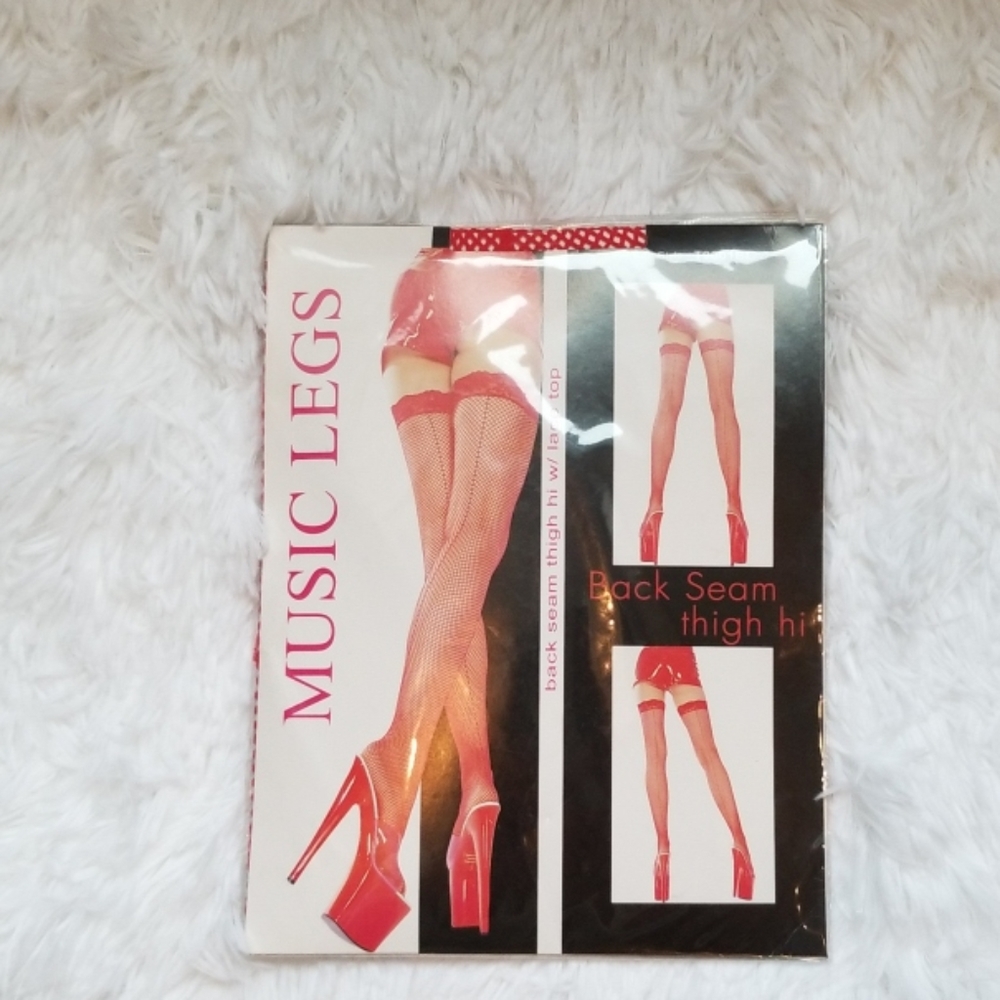 Fishnet Thigh-Hi w/ Back Seam